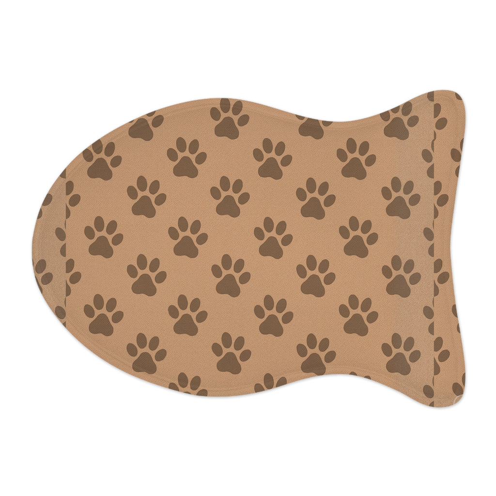 Pet Feeding Mat with Paw Print Design, Dog Feeding Tray, Cat Dining Mat, Washable Pet Placemat, Cute Animal Decor for Pet Lovers